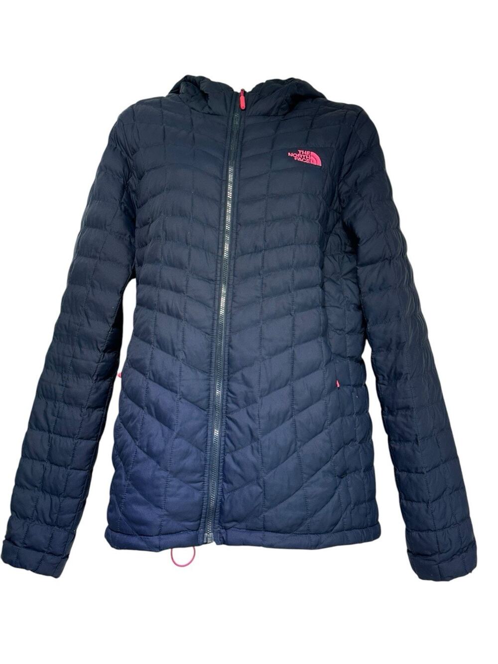 North Face Thermoball Insulated UltraLite Puffer Quilted jacket Blue Pink Size L